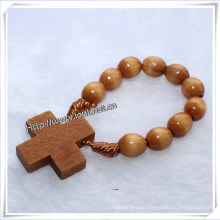 Finger Fing, Wooden Oval Rosary Finger Ring (IO-CE002)